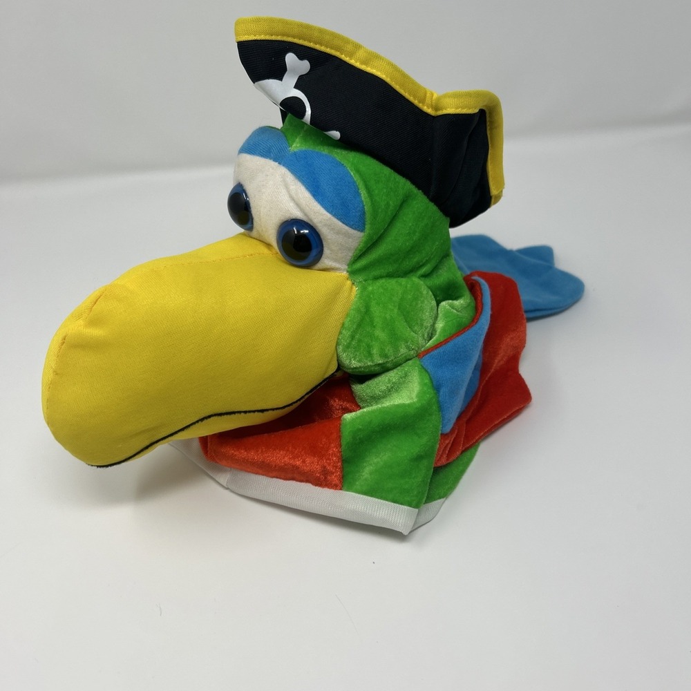 Classic Toy Company Large Pirate Parrot Plush Hat 2012 Adjustable Strap Colorful